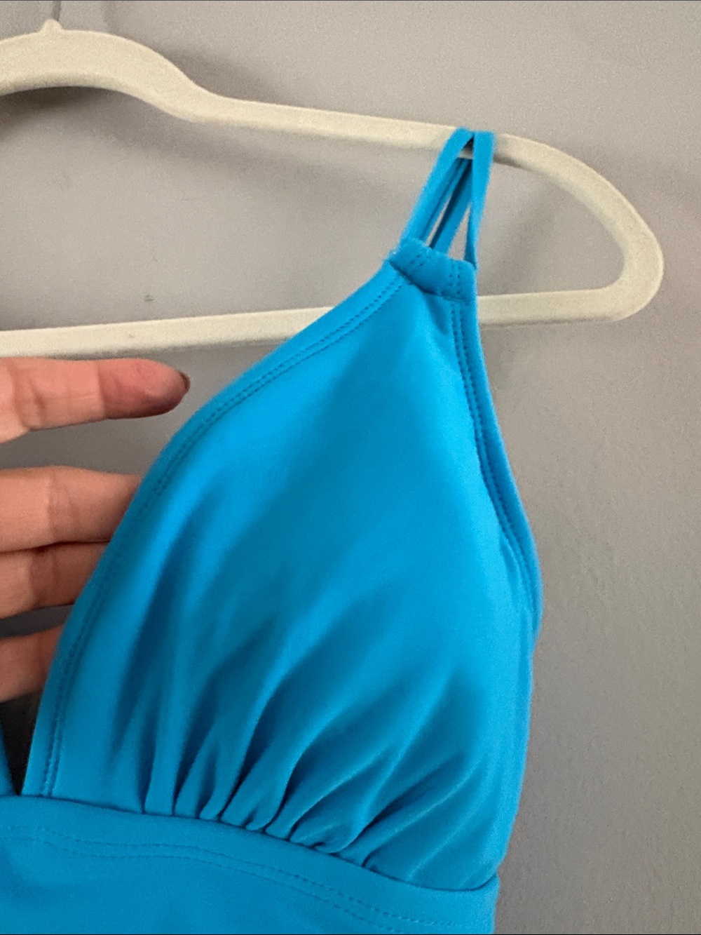 Shade & Shore Bright Turquoise One-Piece Swimsuit Small - Picture 4 of 7